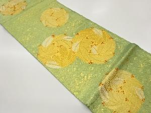 佐賀錦若松丸文に松葉模様織出し全通袋帯